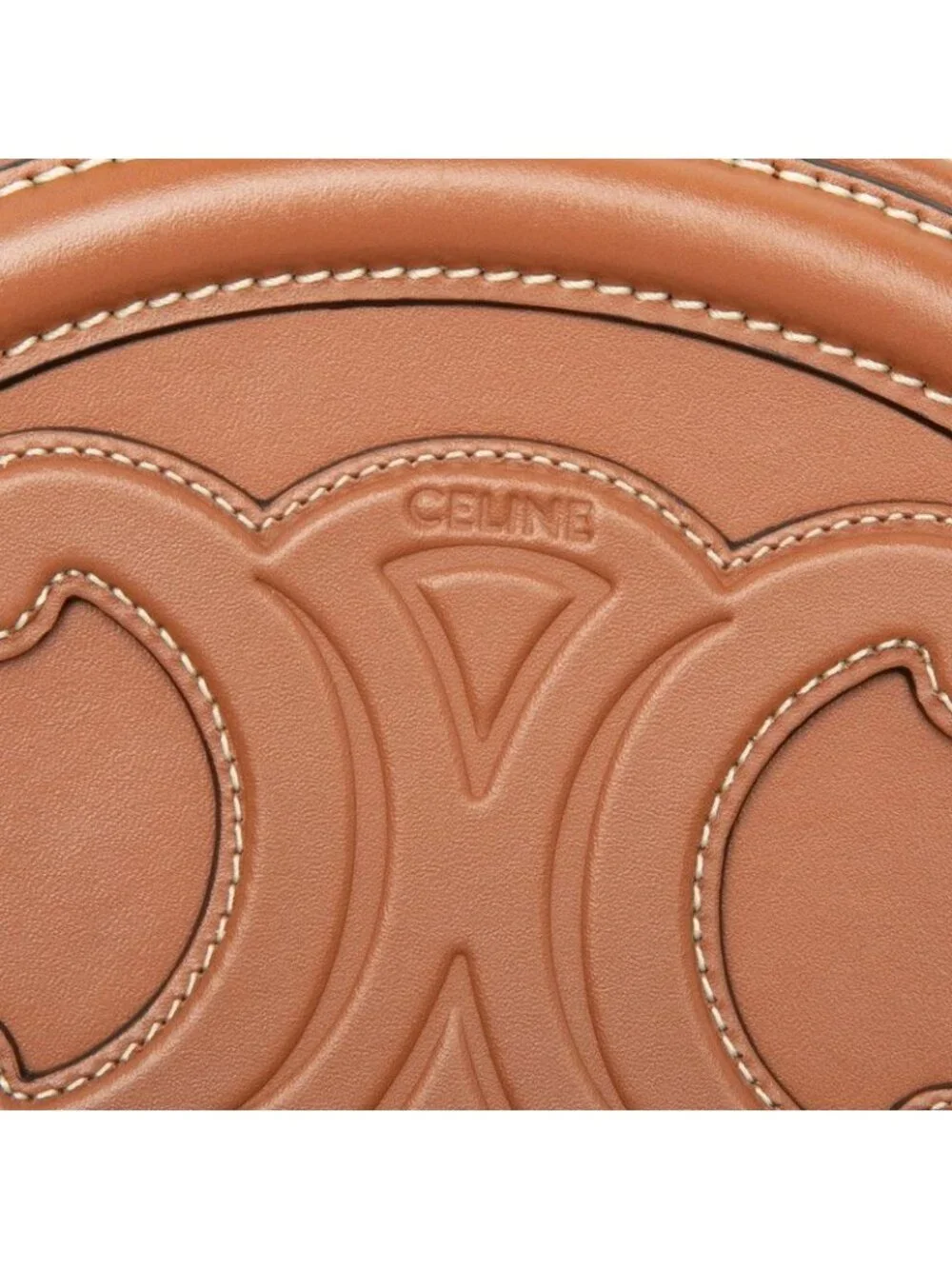 Celine Triomphe Crossbody Shoulder Bag Brown Leather